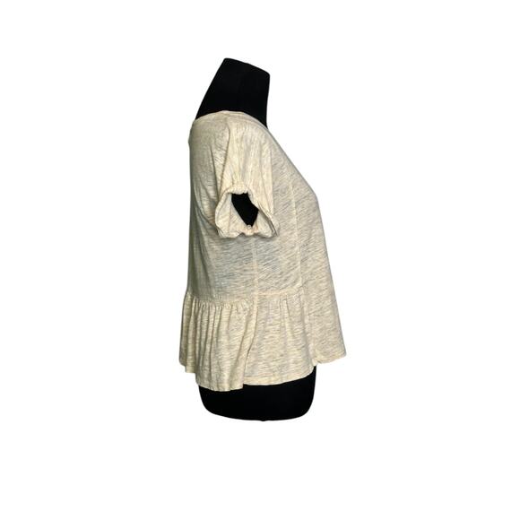 Madewell Antique Cream Linen Short Sleeves Tee size XS - Picture 11 of 12
